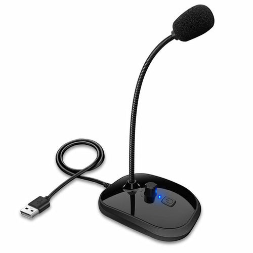USB Gooseneck Condenser Microphone with Sound Card