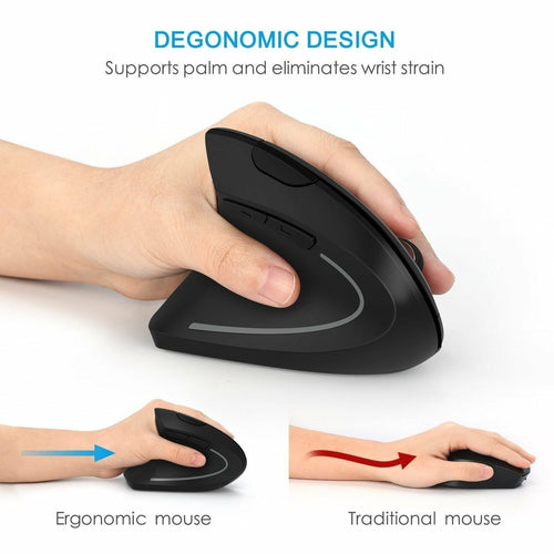 2.4G Wireless Ergonomic Vertical Mouse — Left & Right Hand | RGB | 6-Button