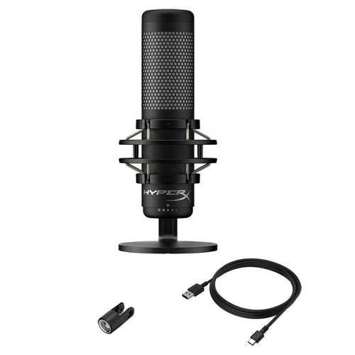 RGB Condenser Microphone — Microphone Computer Gaming Live Microphone - Tap-to-Mute | 4 Polar Patterns | Built-in Headphone Jack