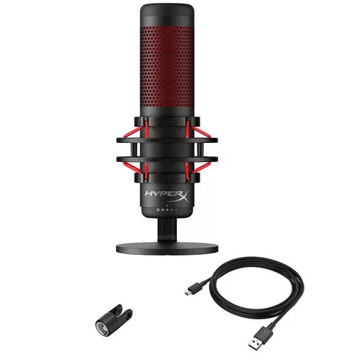 RGB Condenser Microphone — Microphone Computer Gaming Live Microphone - Tap-to-Mute | 4 Polar Patterns | Built-in Headphone Jack