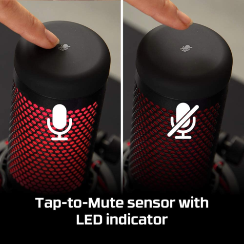 RGB Condenser Microphone — Microphone Computer Gaming Live Microphone - Tap-to-Mute | 4 Polar Patterns | Built-in Headphone Jack