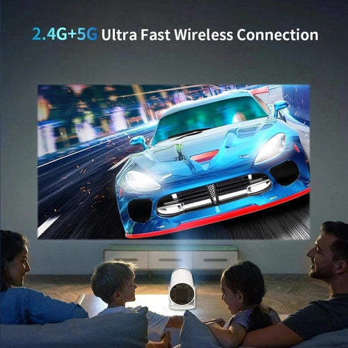 Android 11 Smart Projector – 720p HD, WiFi, 120" Display